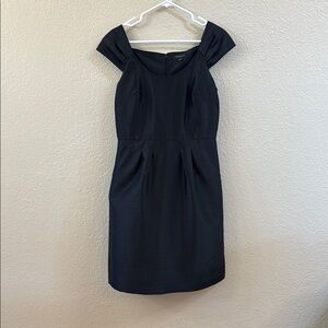 Banana Republic Black Pleated Sheath Mini Dress